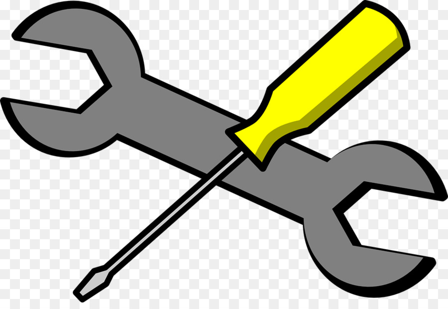 Screwdriver clipart hammer screwdriver. Cartoon yellow line 