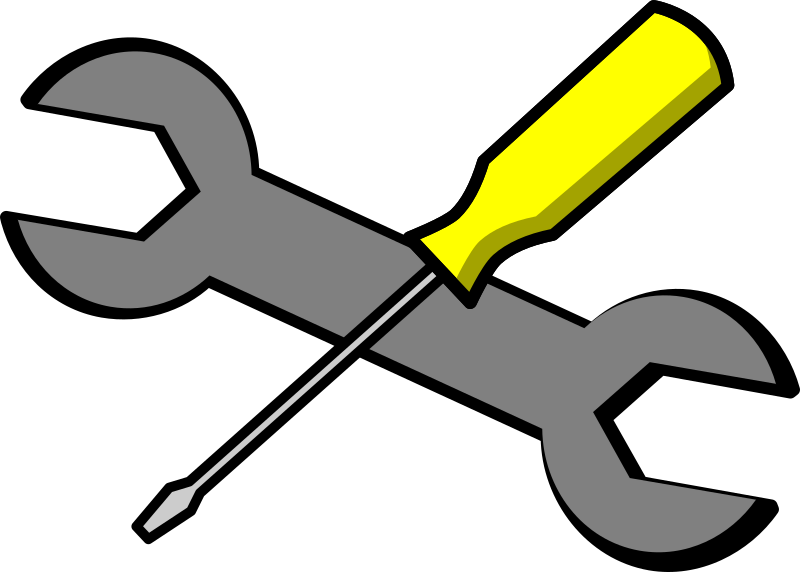Screwdriver clipart outline. And wrench icon medium