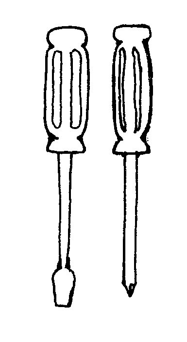 Screwdriver clipart outline. Black and white clip