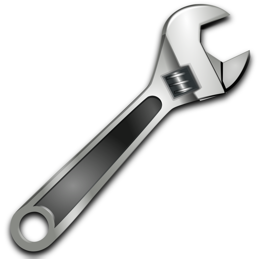 Adjustable spanner spanners tool. Screwdriver clipart rench