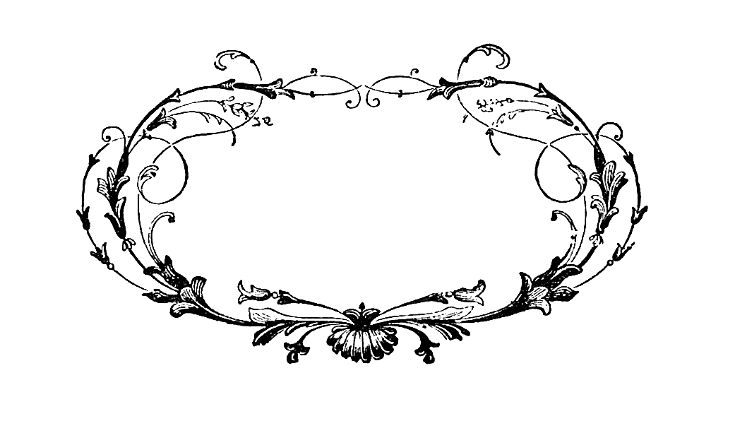 Scroll clipart top border. Oval 