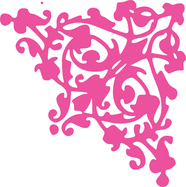 Scroll clipart damask. Corner pencil and in
