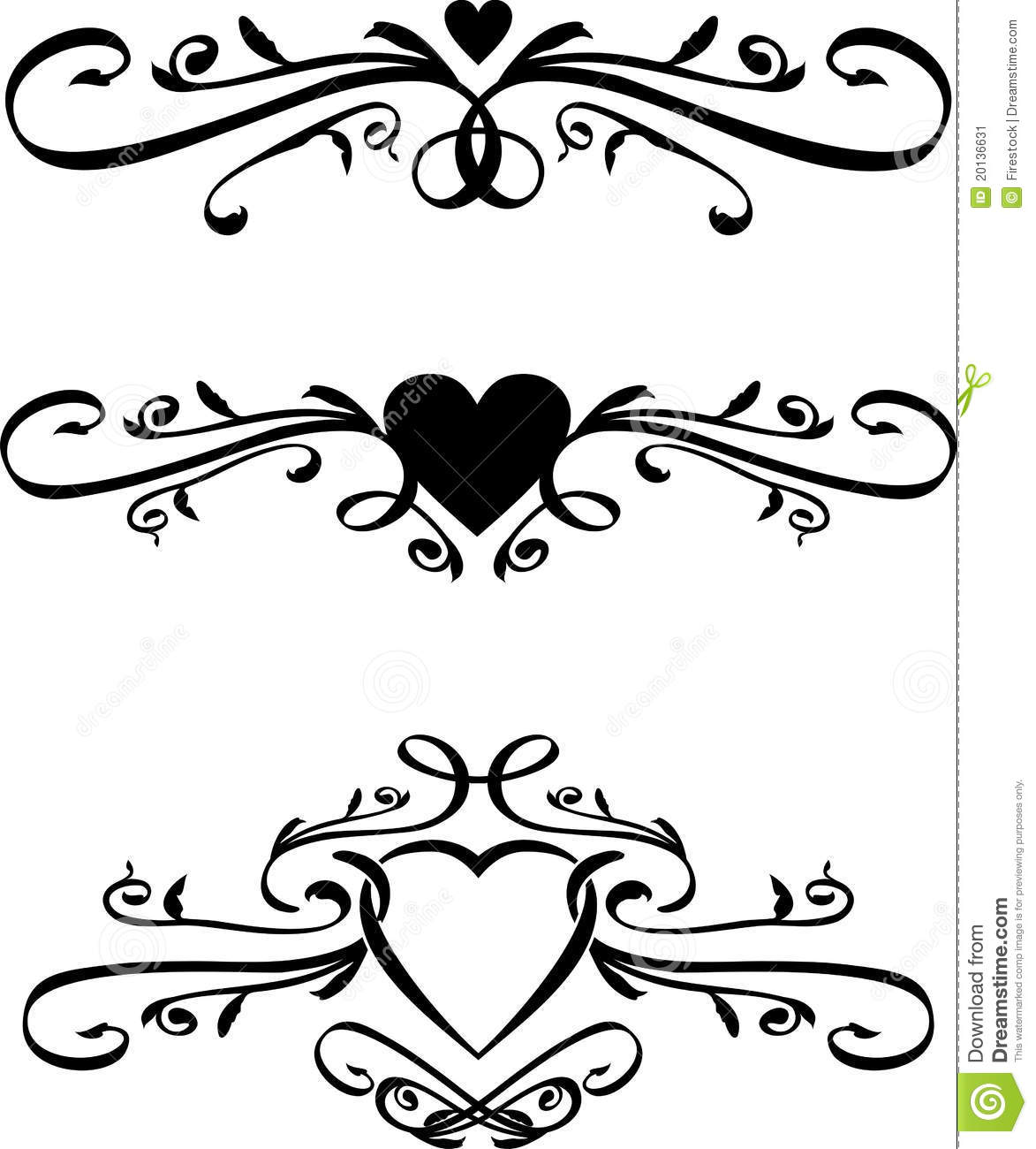 scroll clipart wedding decoration