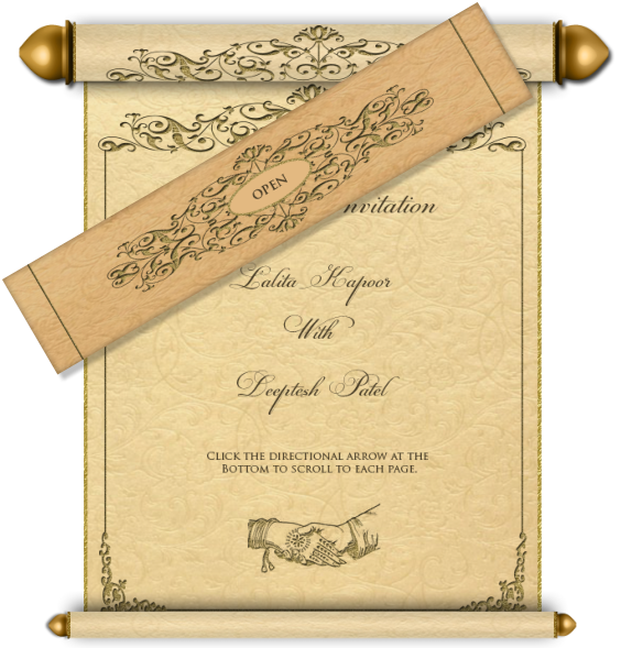 scroll clipart wedding menu