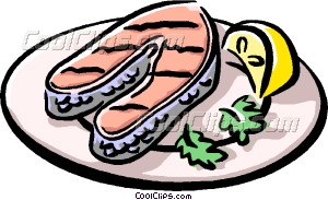 seafood clipart grilled salmon