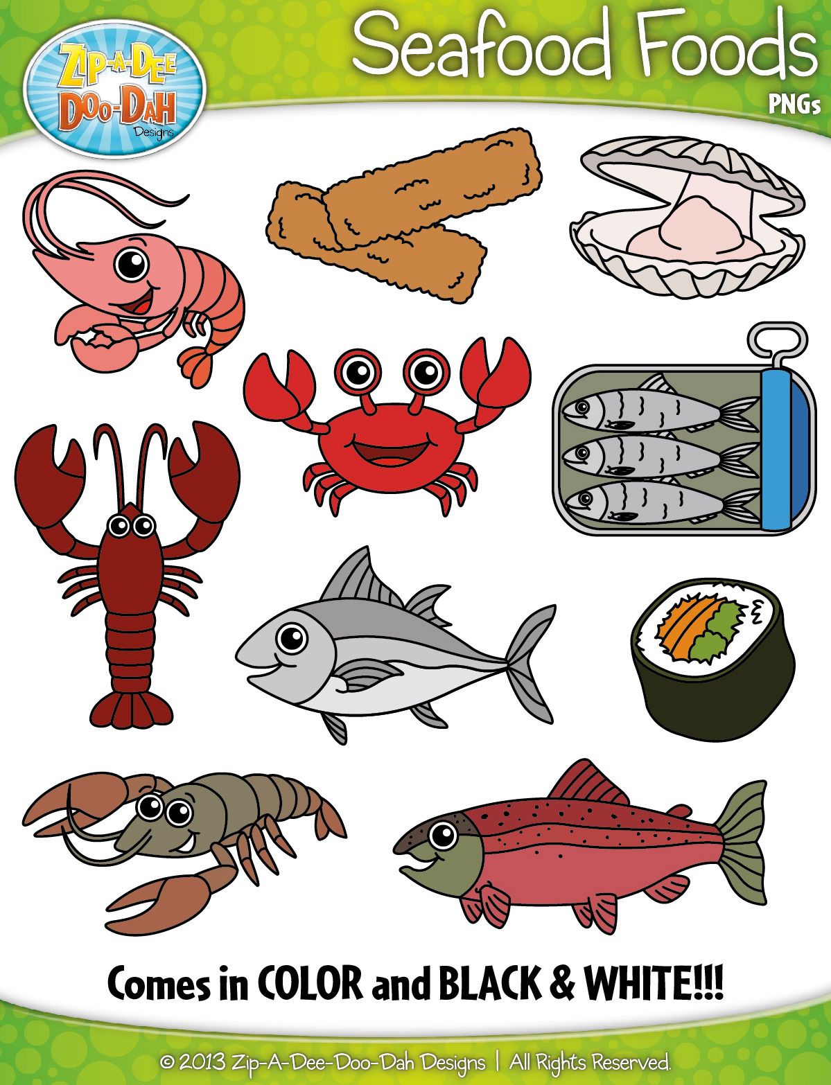 Seafood clipart meat product. Foods zip a dee
