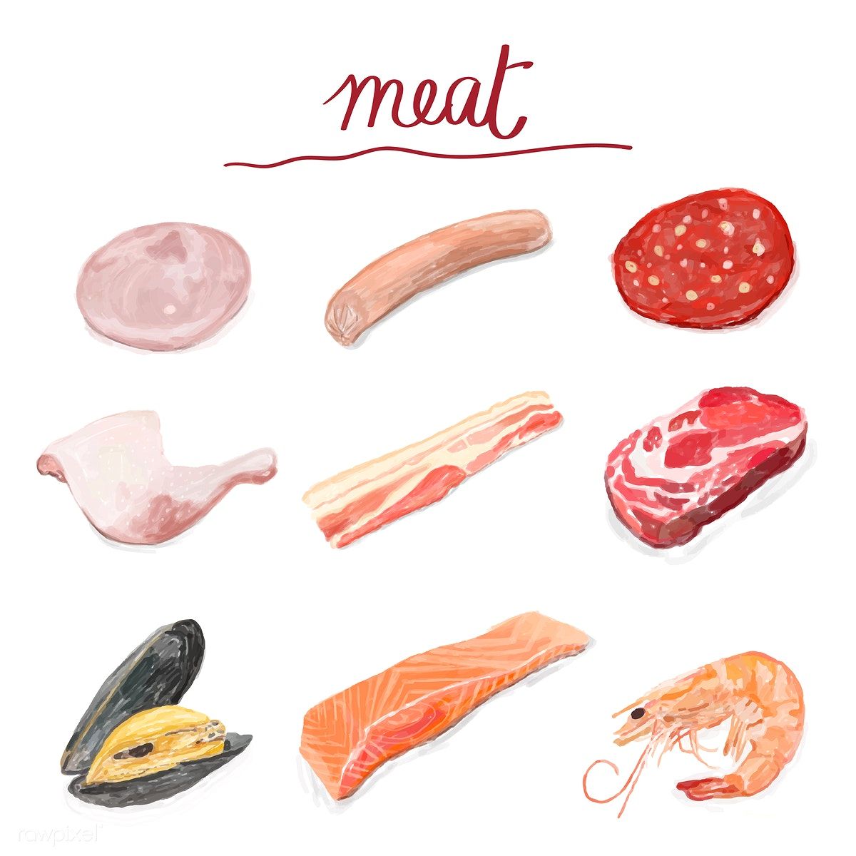 seafood clipart meat product