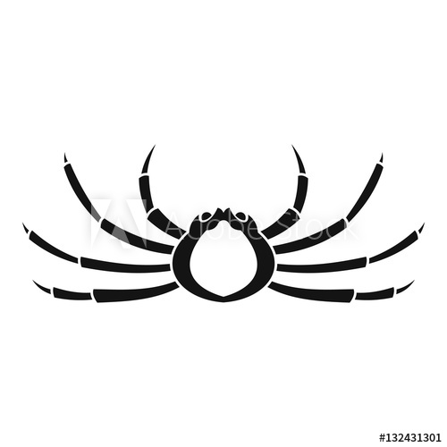 Seafood clipart spider crab. Japanese icon simple style