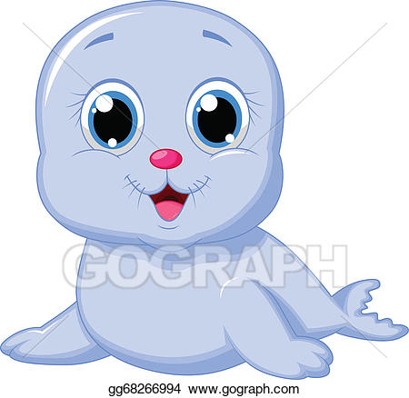 seal clipart adorable cartoon