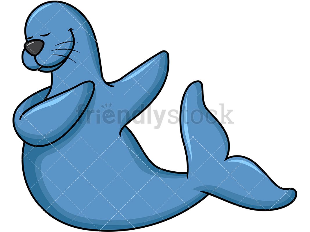 seal clipart blue seal