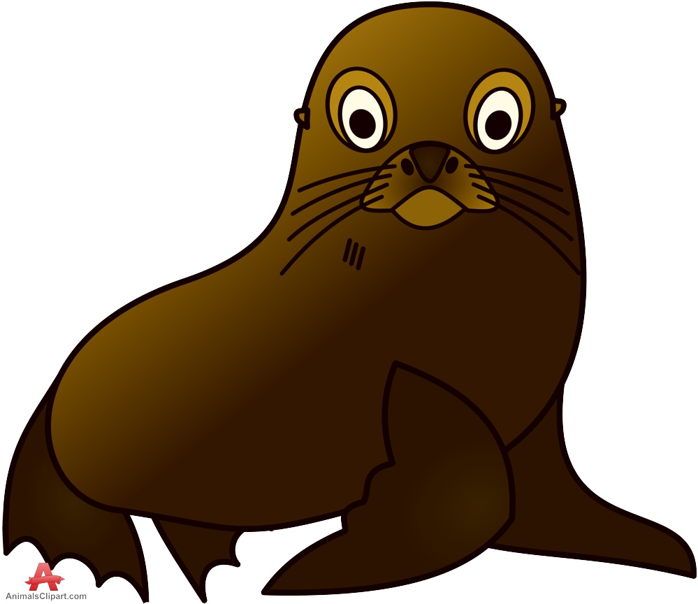 seal clipart brown seal