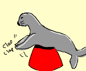 seal clipart clapping