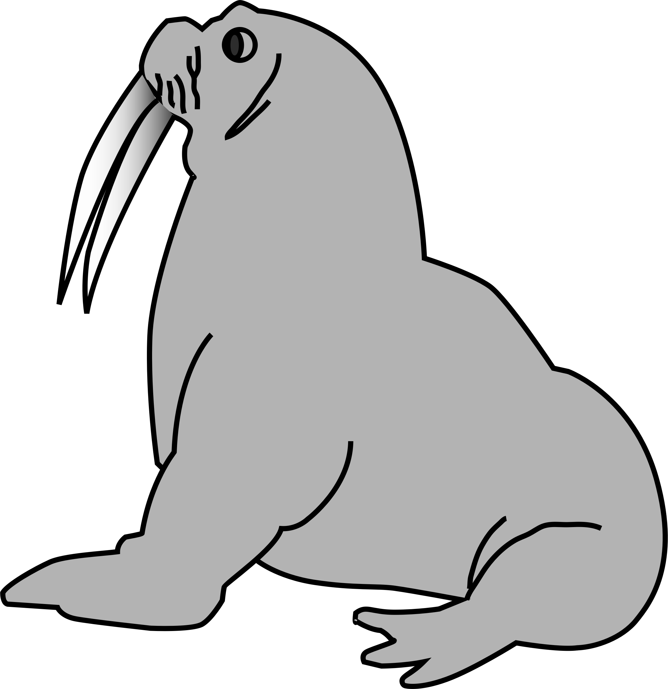 seal clipart gray seal