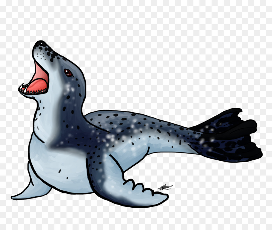 seal clipart leapord