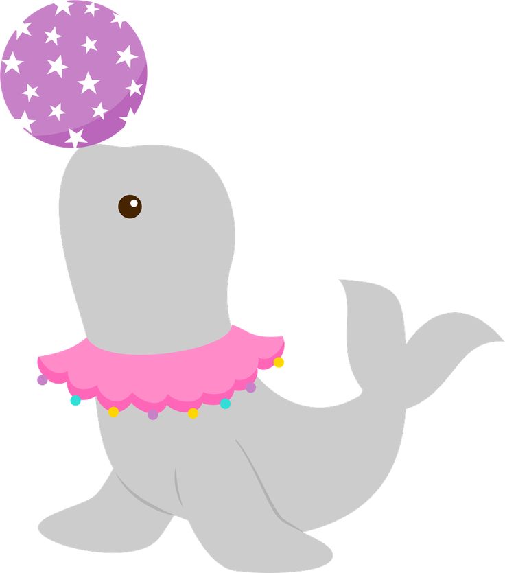 seal clipart pink