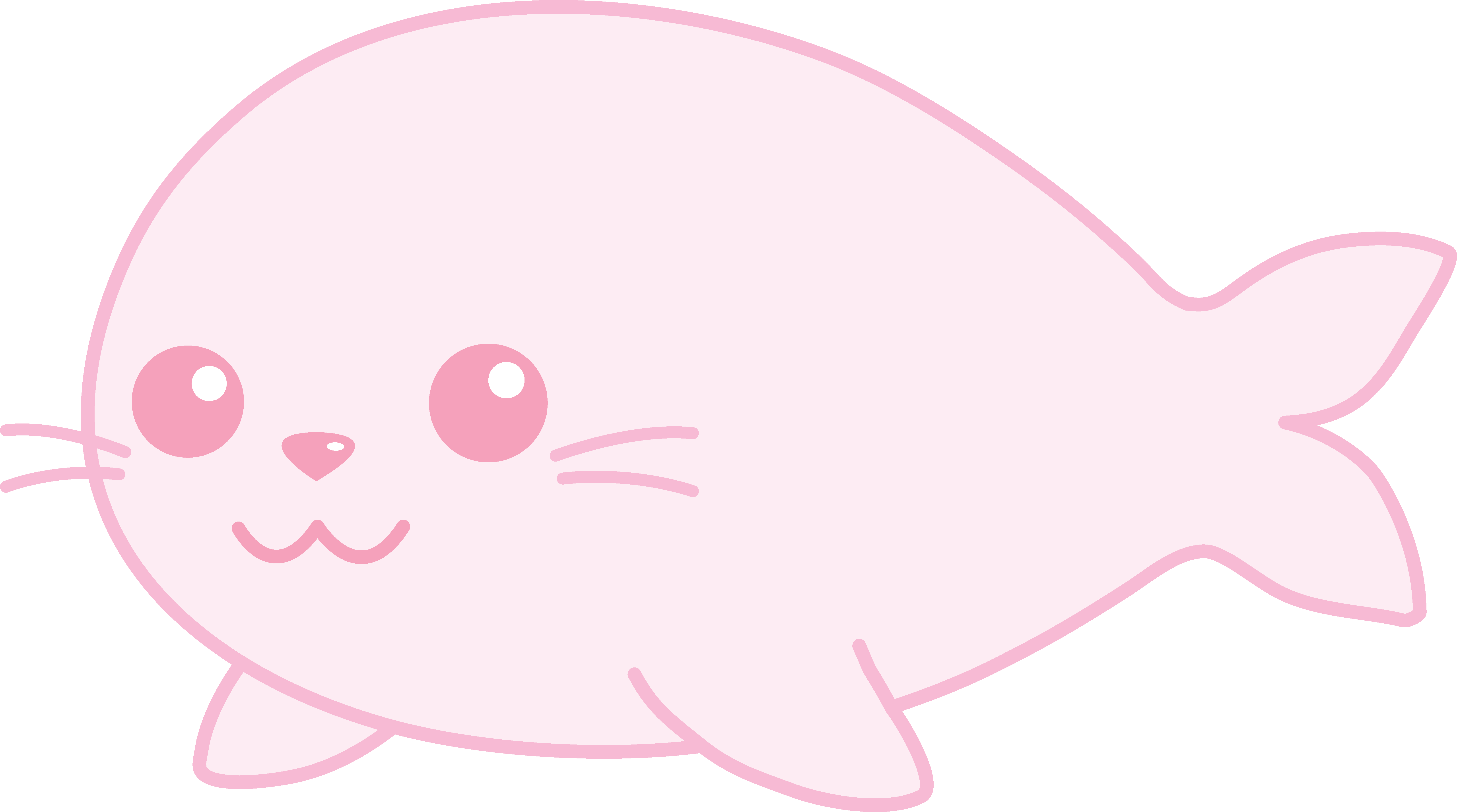 seal clipart pink