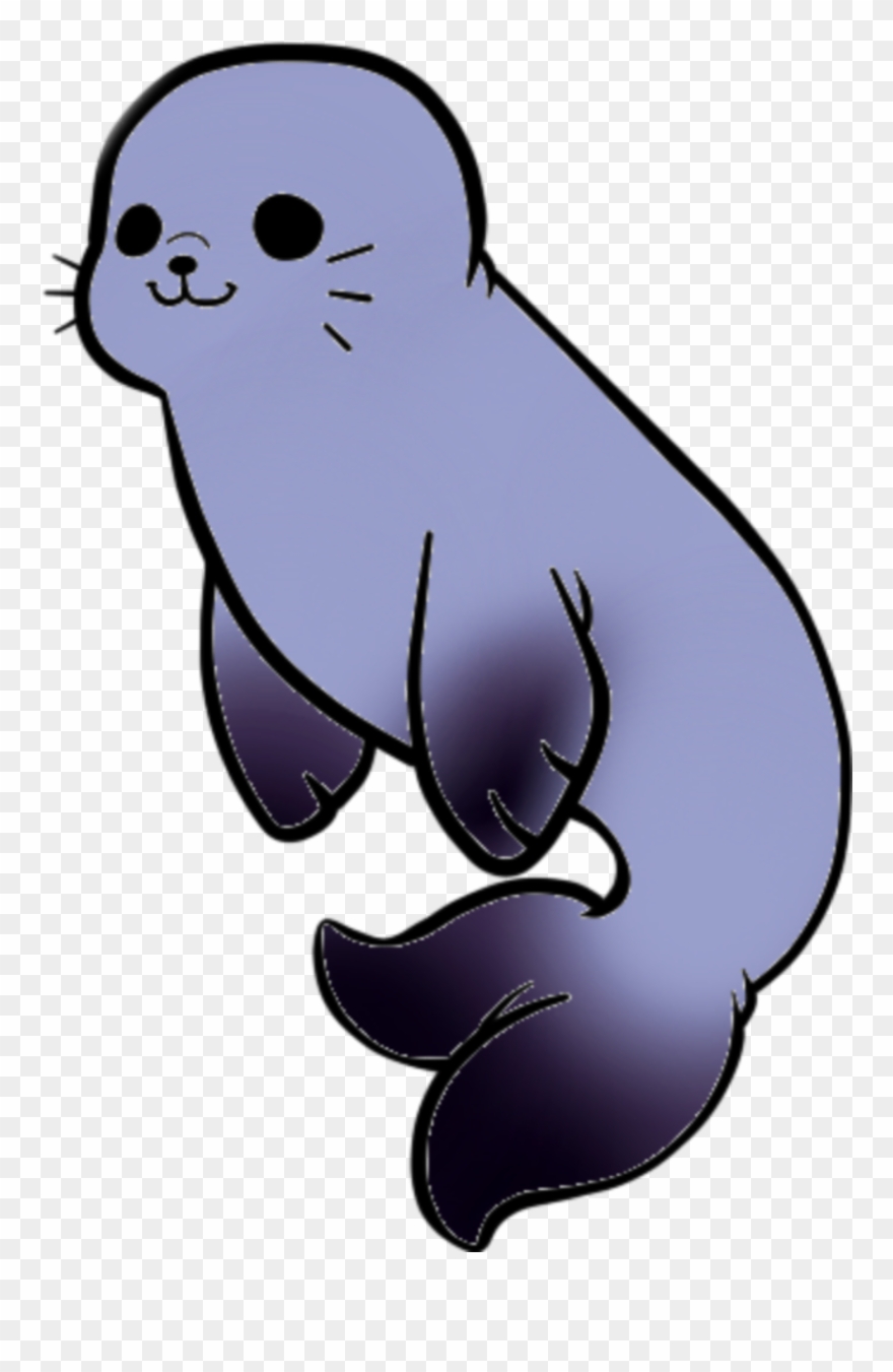 seal clipart purple