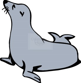 seal clipart teal