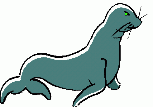 seal clipart teal