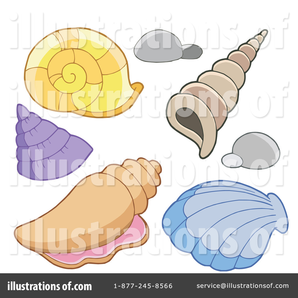 Illustration by visekart royaltyfree. Seashells clipart