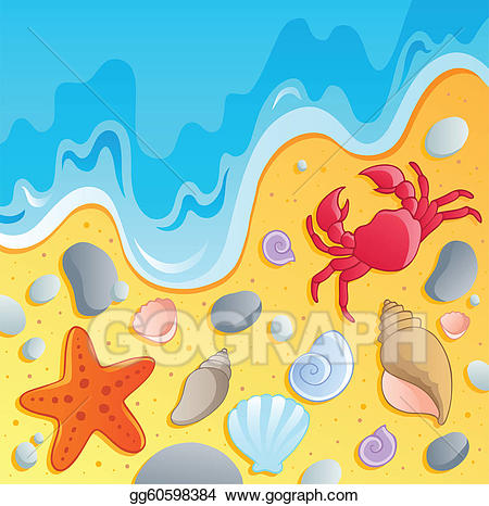 Clip art vector beach. Seashells clipart beachy