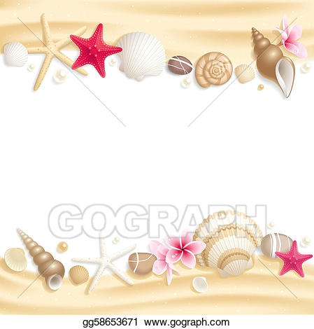 seashells clipart frame