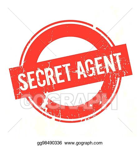 Secret clipart agency. Vector stock agent rubber