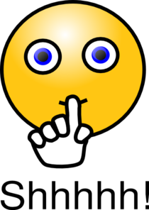 Quiet sign clip art. Secret clipart quite