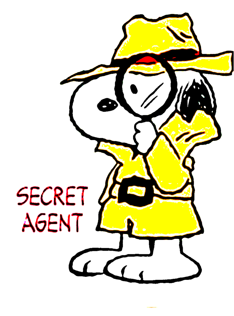 Secret clipart secret agent man. Fashionable idea snoopy by