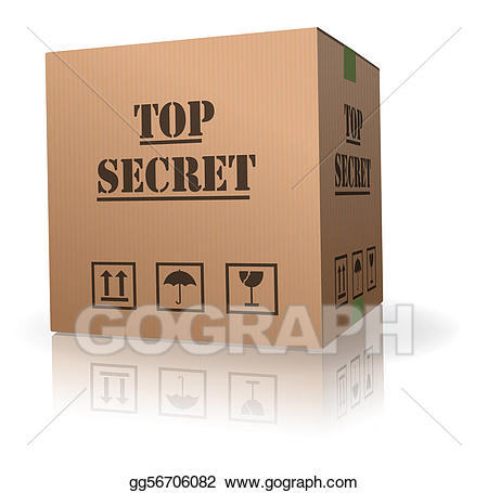 Stock illustration top package. Secret clipart secret box