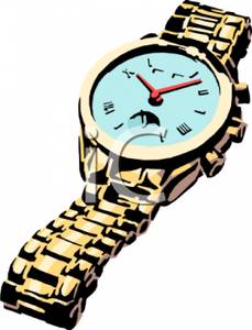 see clipart gold watch