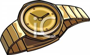see clipart gold watch
