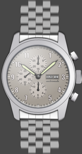 see clipart silver watch