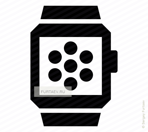 Apps in smartwatch vector. See clipart smart watch