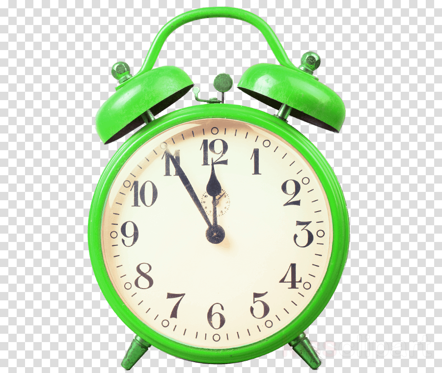 Analog alarm clock green. See clipart wall watch
