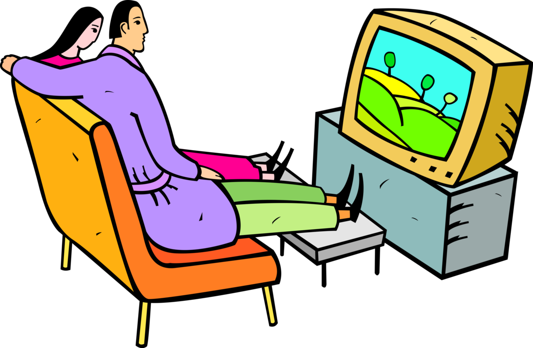 see clipart watch tv