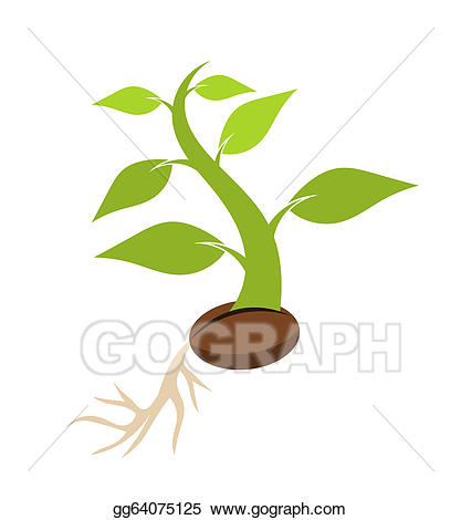 Seedling clipart baby. Eps vector stock illustration