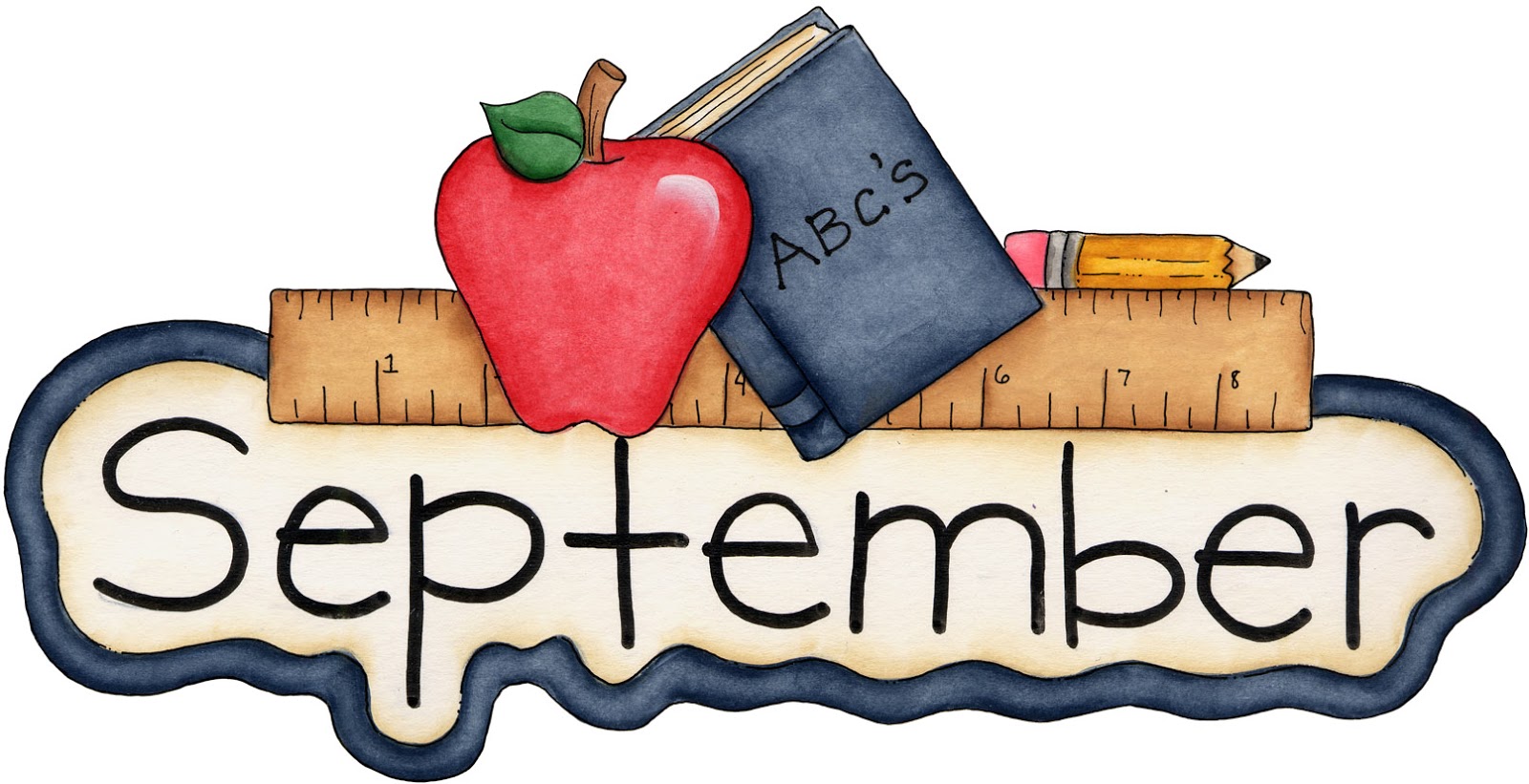 Free september clip art. Words clipart month