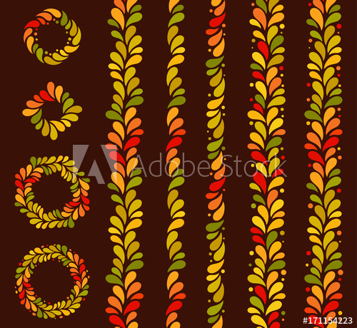 september clipart colored leave