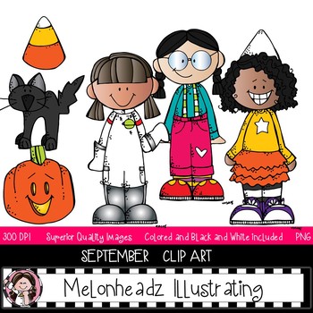 September clipart melonheadz. Addict clip art set