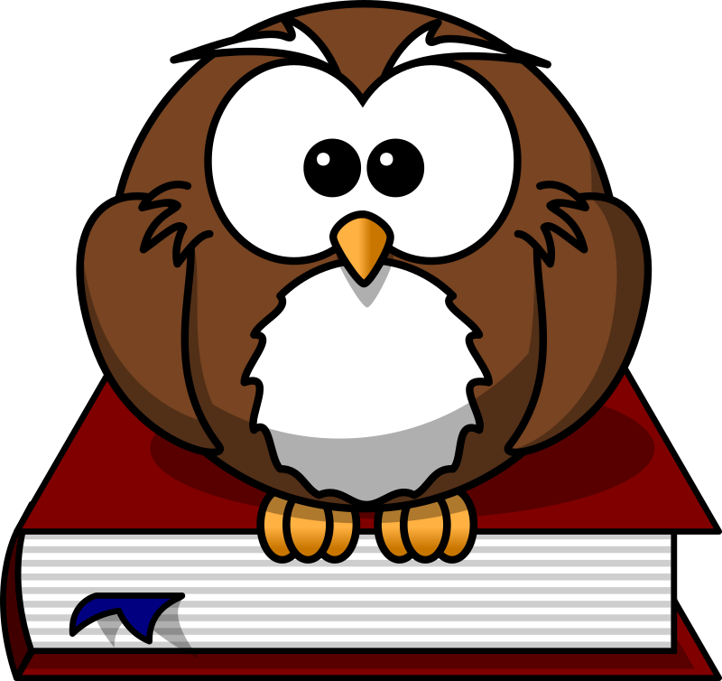 september clipart reading owl
