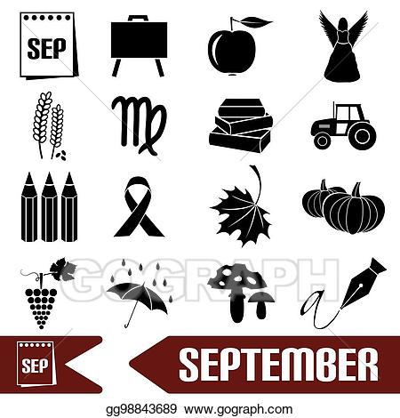 september clipart september theme