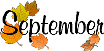 september clipart september word