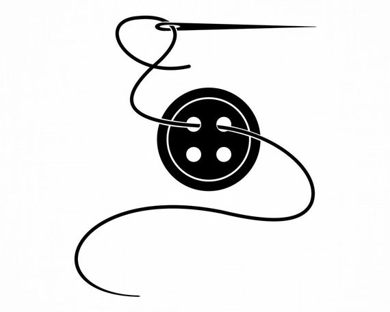 Svg tailor files for. Sewing clipart button needle