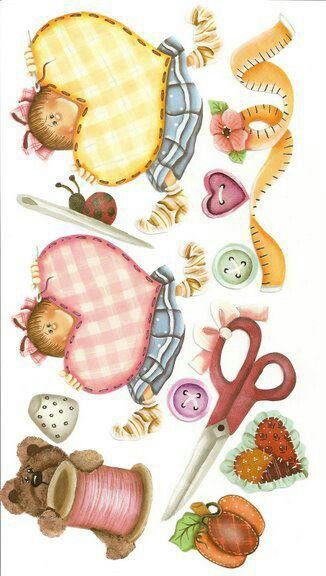 Style cute n current. Sewing clipart country