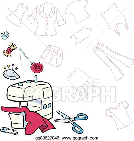 sewing clipart drawing