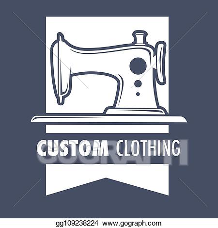 Sewing clipart fabric store. Eps illustration custom clothing