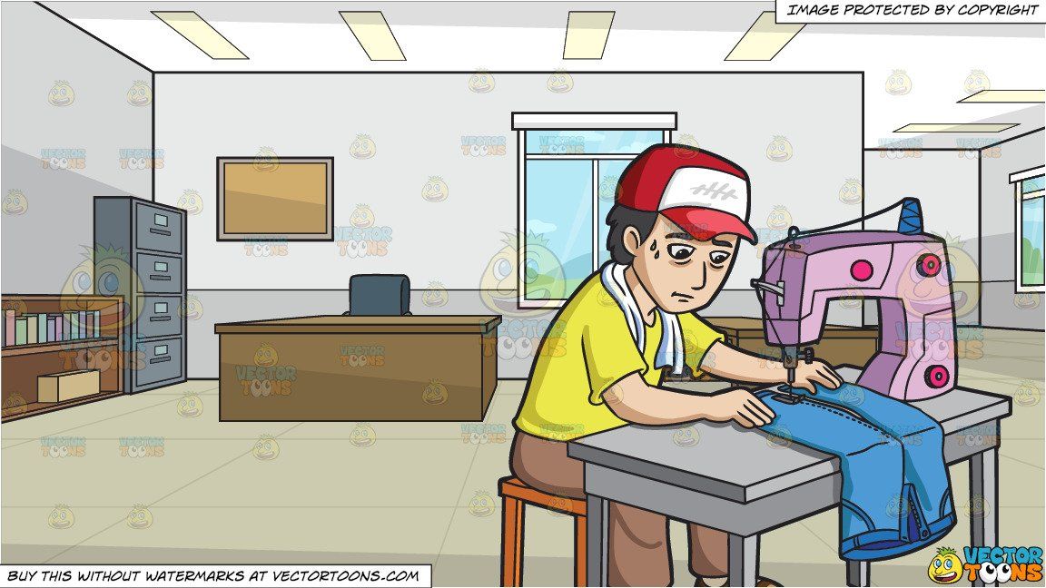 sewing clipart factory worker