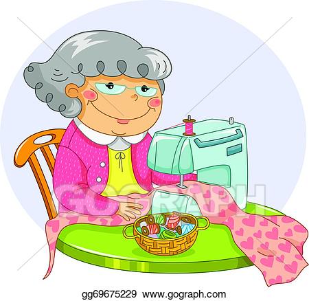 Sewing clipart lady sewing, Sewing lady sewing Transparent FREE for ...