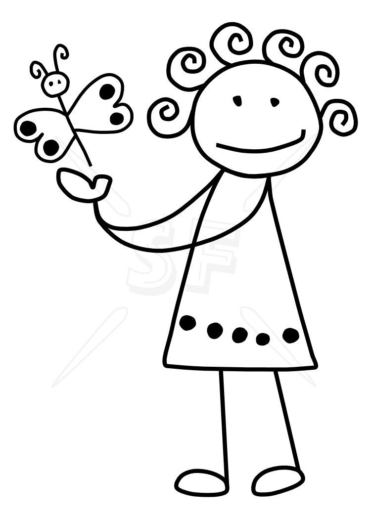 sewing clipart stick figure